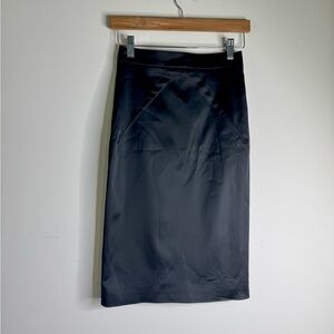 Dolce & Gabbana D&G Black Pencil Skirt Satin Zip Women's Size 40
